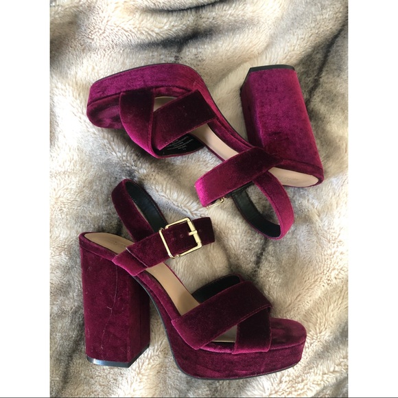 Mossimo Supply Co. Shoes - Mossimo Supply Co | Velvet Platform Heels